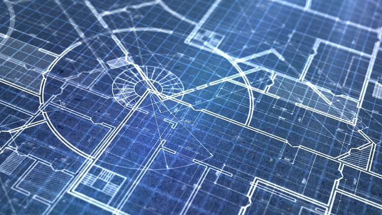 Technical drawing background of house plan project