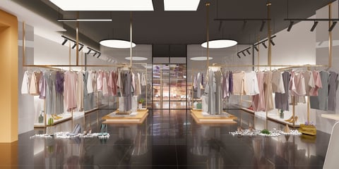 Modern fashion retail shop interior